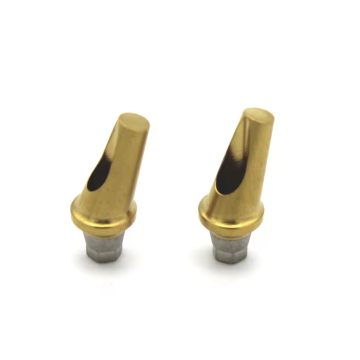 Factory Price Dentaire Implantes Angled Abutment 15 Degree Golden Hexagonal Abutments for Dentium ICX Nobel System