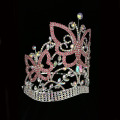 Coroa de concurso de tiara de strass borboleta animal