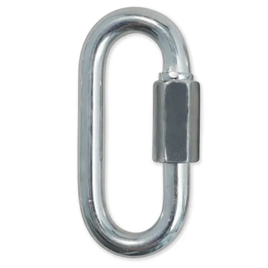 XL 8mm Zinc Plated Oval Quick Link, Galvanized Spring Carabiner: Repair and Fastening Tool