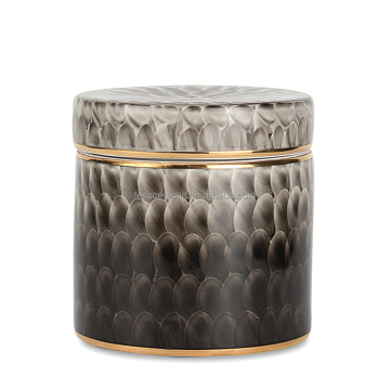 Ceramic Brown Gradient Coffee Canister - ของขวัญกล่องเครื่องประดับตกแต่งตกแต่ง