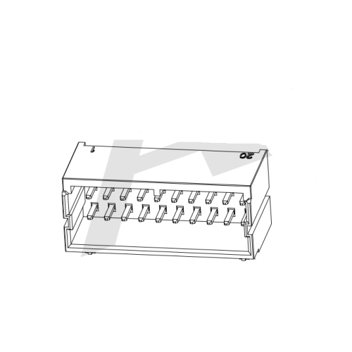 2,5 -mm -Tonhöhe 90 ° Dip -Wafer -Stecker -Board -Seite