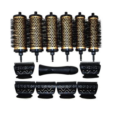 Spazzola per capelli a rulli per tubi in alluminio nano ceramico