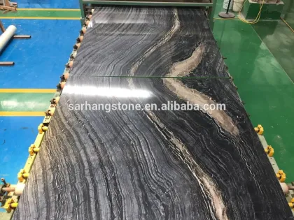 China Ancient Black Wood Vein Marble Slab Supplier