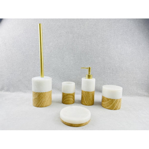 natural stone marble bathroom accessory set