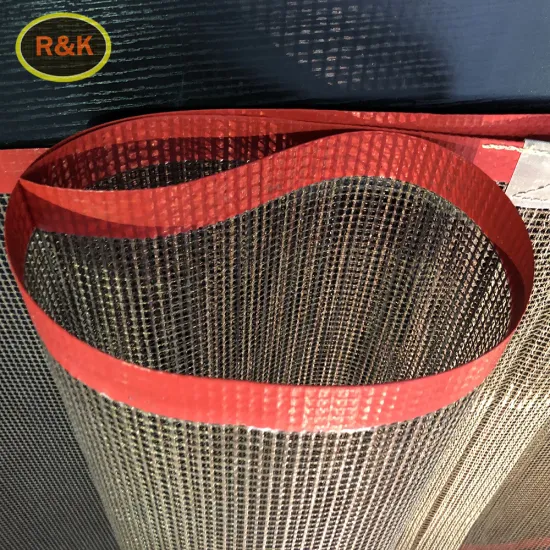 food grade fiber glass open mesh conveyor belt PTFE teflon coated fiberglass mesh conveyor belt