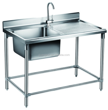 Free-standing Commercial Stainless Steel Kitchen Sink GR-303B