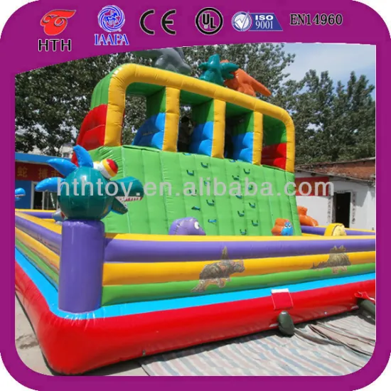 Attractive inflatable artificial climbing wall