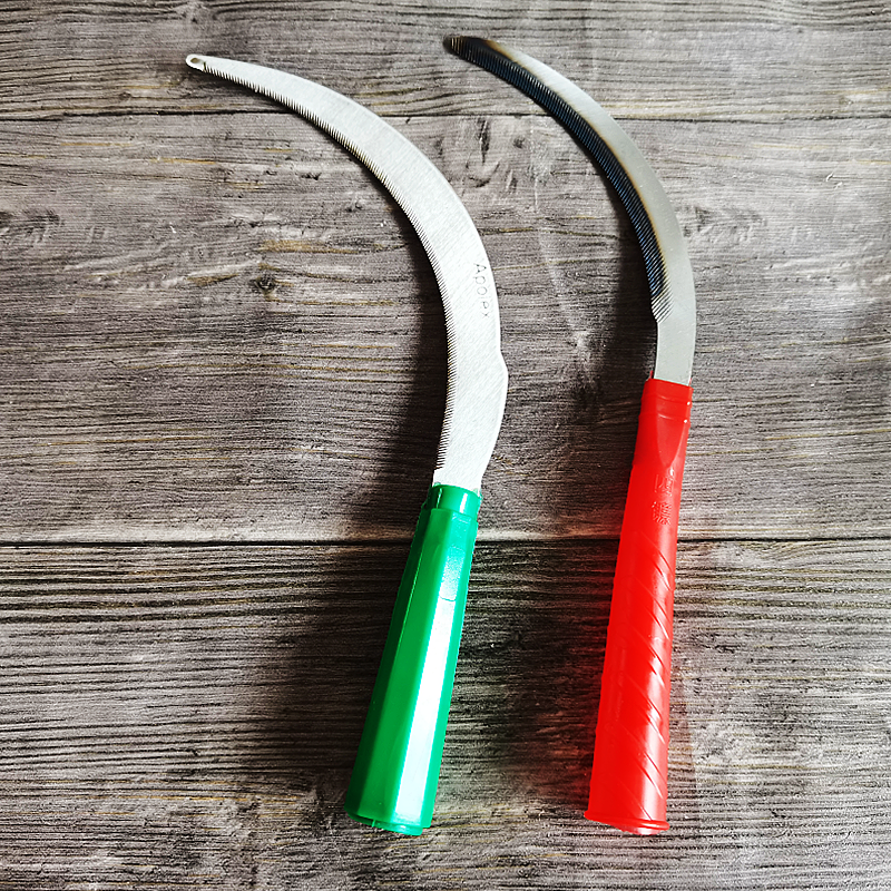 Agricultural mowing tools plastic handle scythe oil palm sickle grass sickle for sale