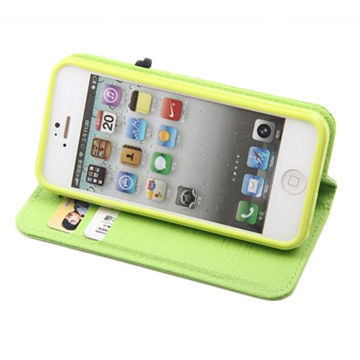 Leather mobile phone cases for iPhone 5/5S, PC+PU Leather