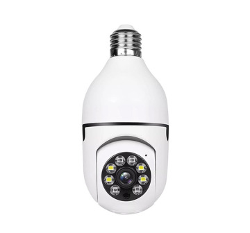 Wireless 1080p HD 360 Degree Camera Bulb with Built-in Security Features and Wi-Fi Speaker