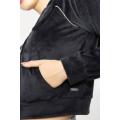 Frauen lässig Velvet Langarm Zipper Hoodies