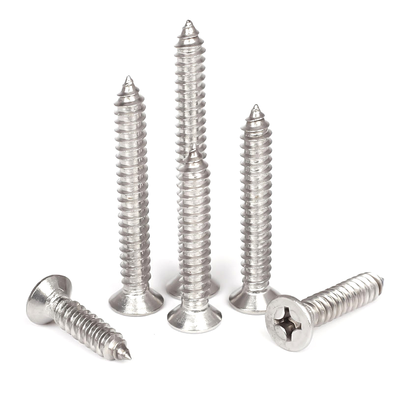 Stainless Steel Cross Countersunk Tapping Screw with DIN Standard Inch & Metric Measurement System
