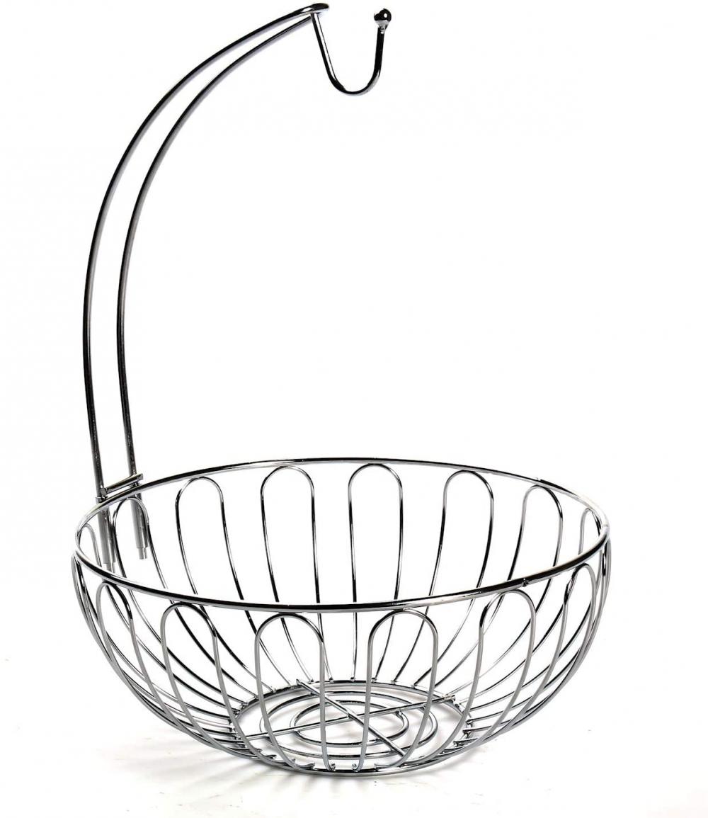 Wire Fruit Basket With Banana Hanger