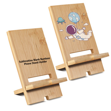 Eco-Friendly Bamboo Mobile Holder Wooden Phone Stand for Desk & Table