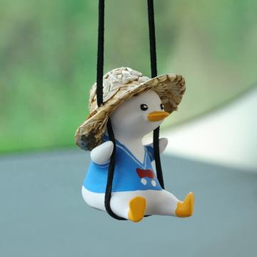 3D Novelty Cute Handmade Duck Pendant for Car Interior