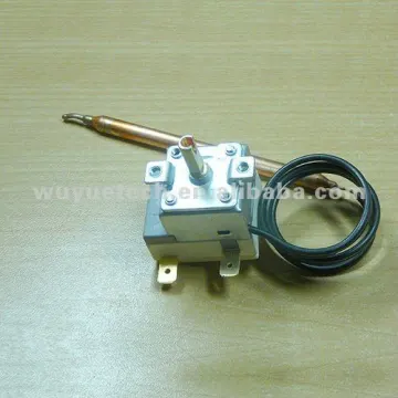 Capillary thermostat for oven water heater and deep friers