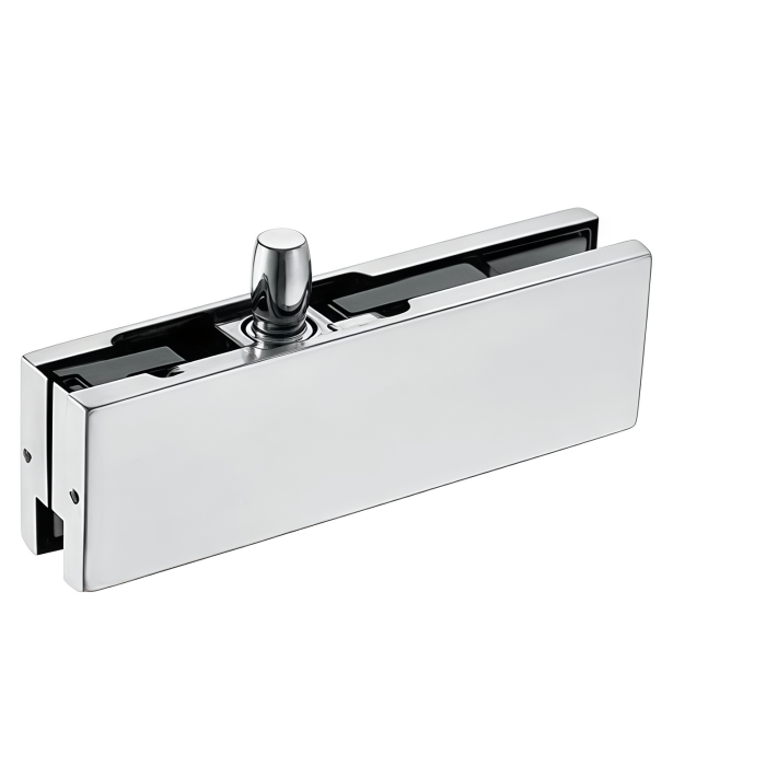 Заціск для накладкі фрамугі на шкляныя дзверы з паваротам 15 мм