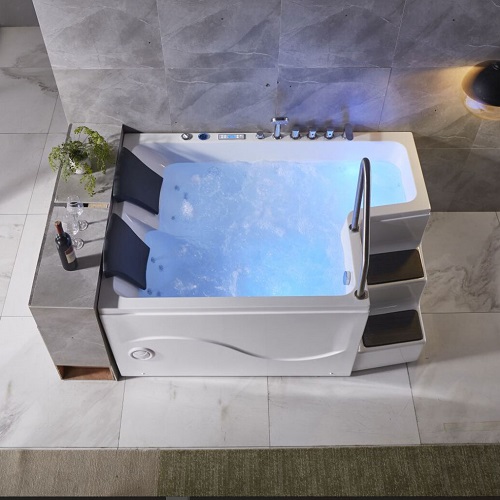 couple air whirlpool round massage jet bathtub