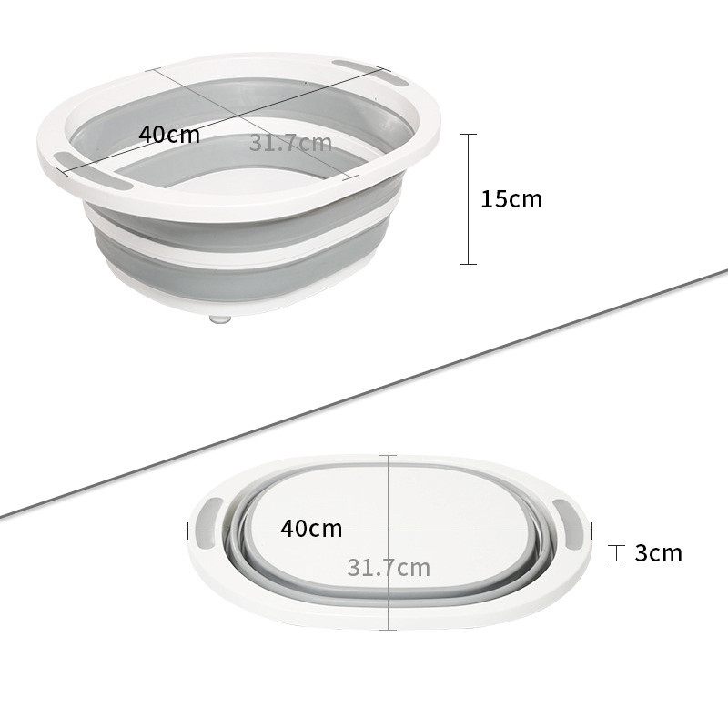 Multi-Function 3 In 1 Folding Cutting Board Kitchen Chopping Blocks Collapsible Dish Tub Washing Strainer Rack Vegetable Basket