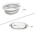 Multi-Function 3 In 1 Folding Cutting Board Kitchen Chopping Blocks Collapsible Dish Tub Washing Strainer Rack Vegetable Basket