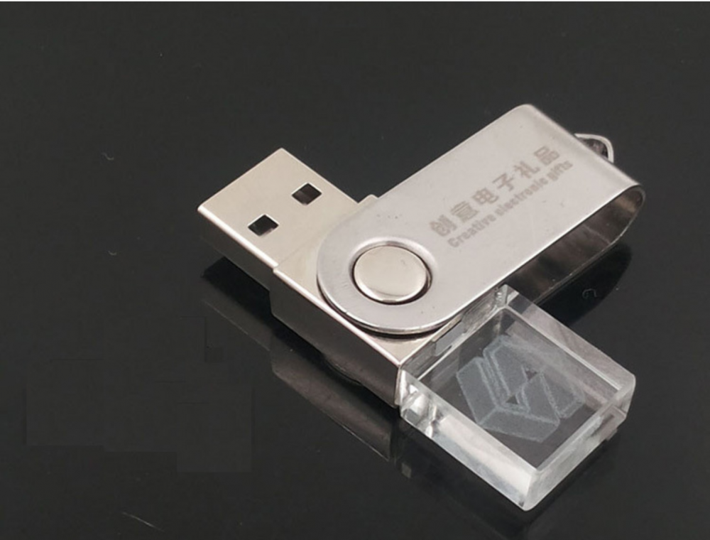 Настраиваемая гравюра 32 ГБ 128 ГБ хрустальное USB -накопитель