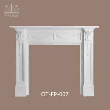 Artistic Plaster decorative Fire surrounds wholesale custom fire place OT-FS-007