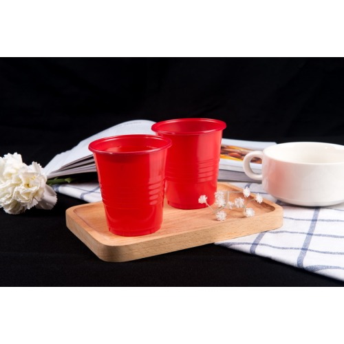 PP Spoon Wrapped Medium Weight White Plastic Cup