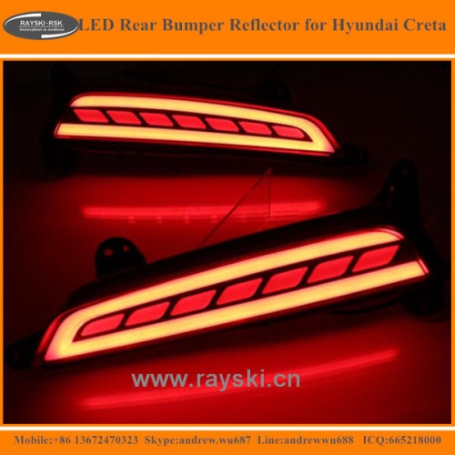 High Quality LED Rear Bumper Reflector Lights for Hyundai Creta IX25 Hot Selling Rear Bumper LED for Hyundai Creta IX25