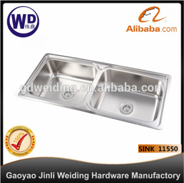 Stainless Steel Kitchen Bar Sink Topmount Double Bowl Water Tank Sink-11550