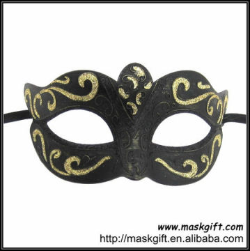 Hot Sell Wholesale High Quality Black And Gold Venetian Style Halloween Plastic Masquerade Kid Party Masks