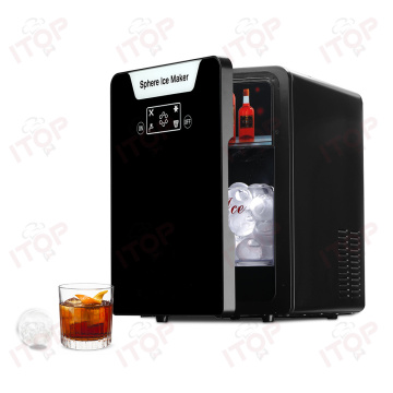 Crystal Clear Ball Sphere Home Ice Machine with Refrigerator - 50mm Large Ice Sphere Balls for Cocktails and Drinks