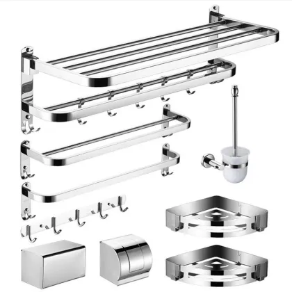 Bathroom Combination Folding Storage Rack