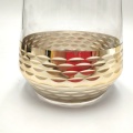 gold engraved high ball glasses stemless wine cup