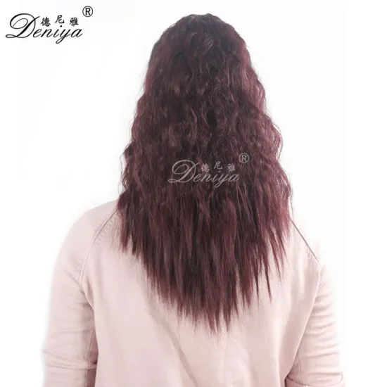 Afro Kinky curly clip on ponytail with cheap price hairpieces