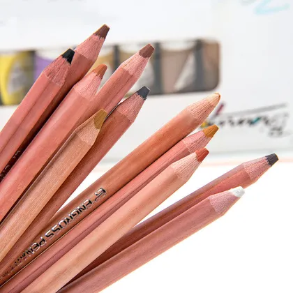 Professional Hand-Drawn Chalk Pencil Portrait: 12 Skin Tones