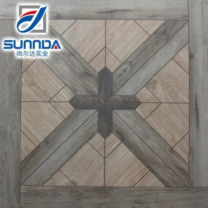 Living Room Balcony Tiles Inkjet Digital Classical Pattern Glaze Ceramics Like Wood Rustic Porcelain Tile