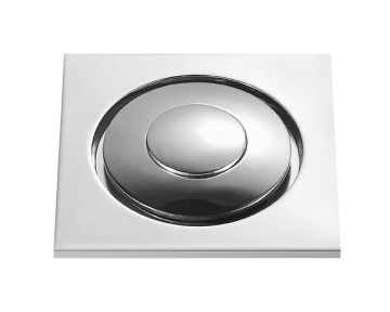 Zinc Alloy Square Chrome Plated Floor Drain, Pop Up Drain