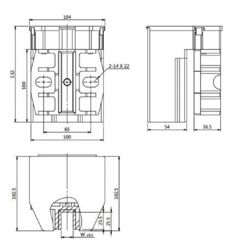 Führungsschuh für Heimaufzüge 10mm 16mm