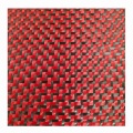 Tecido de fibra híbrida de carbono vermelho