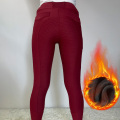 Hot Sale Warm Winter Borgonha Calça de equitação