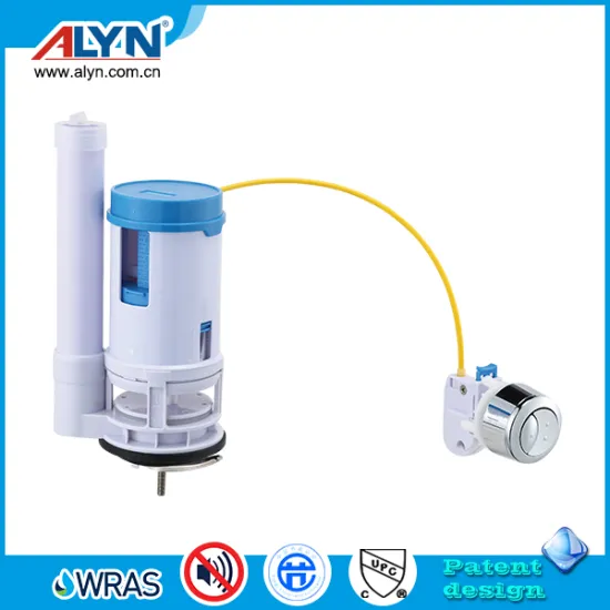 Toilet currency CUPC 2" ABS wire control dual flush valves water tank fittings