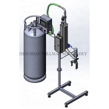 Liquid nitrogen dosing machine for peeled garlic