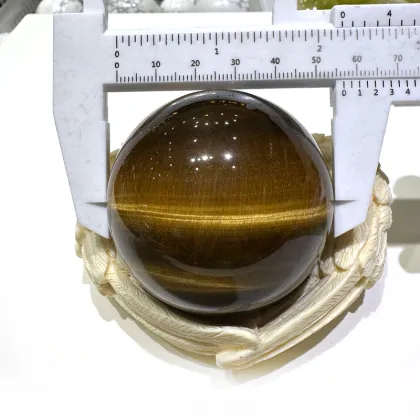 High Quality Yellow Tiger Eye Stone Quartz Crystal Sphere for Home Decoration