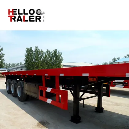 CIMC 3 Axle 40ft Flatbed Container Semi Trailer For Sale