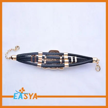 Hot Sale Of Tiger Head Jewelry Leather Rope Bracelet For Boy