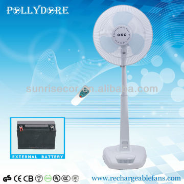 14" Solar DC Fan with LED Light & Timer