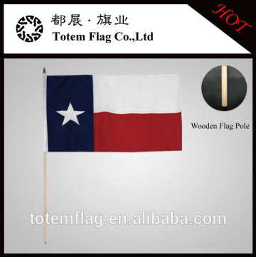 4x6 Inch Texas Lone Star Flags Desk Hand Held Stick Flags