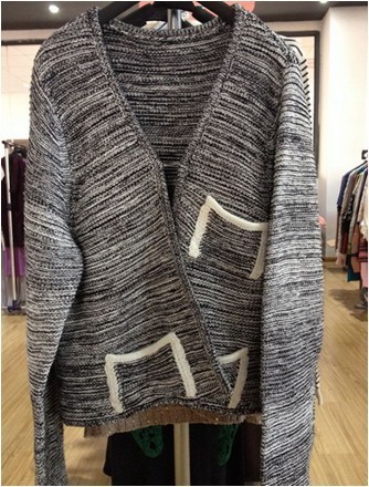 lady knit sweater coat