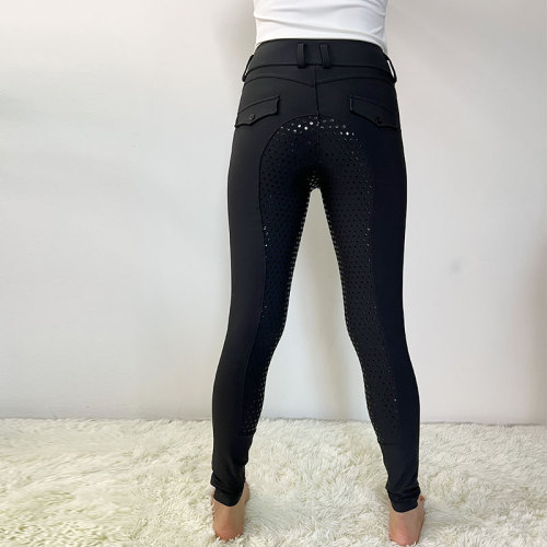 Classic Black Ladies Equestrian Breathable Breeches