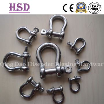 AISI316, Stainless Steel Bow Shackle, Large Dee Shackle, Us Type Forged Shackle